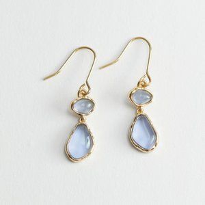 & Other Stories Dangling Pendant Earrings in Gold & Lilac